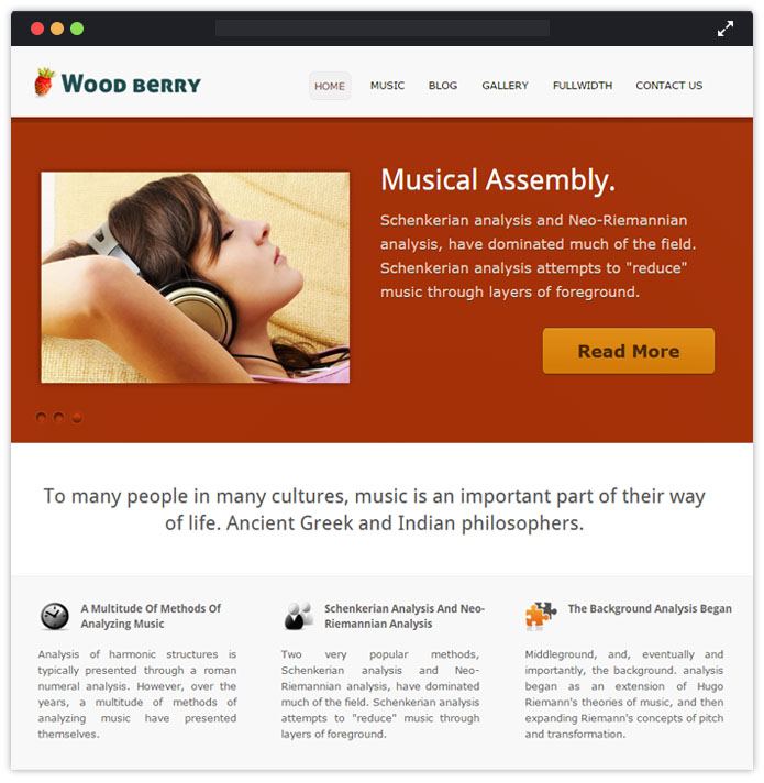 WoodBerry WordPress Theme