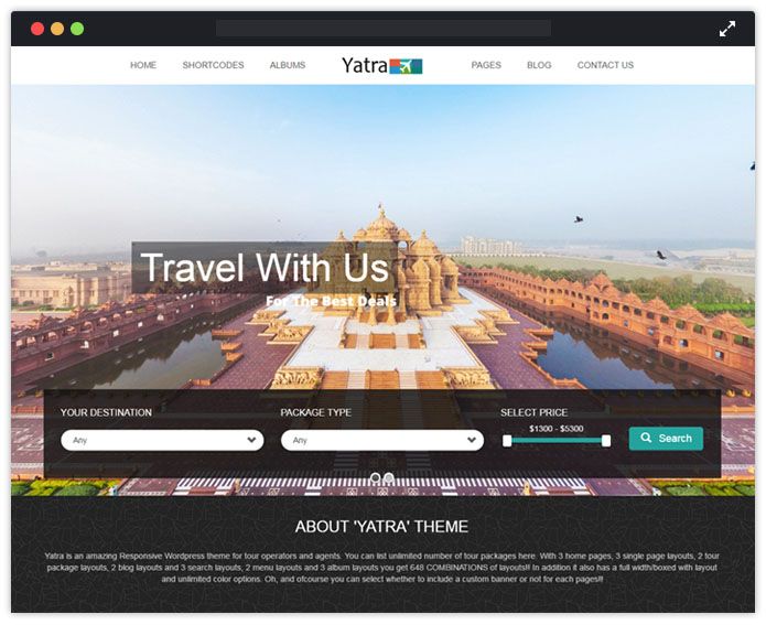 Yatra WordPress Themes