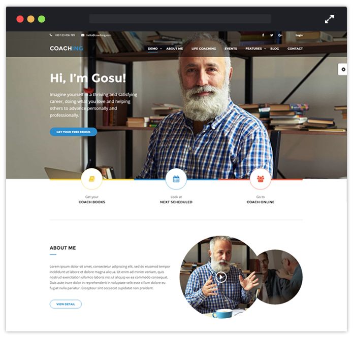 coaching wp theme