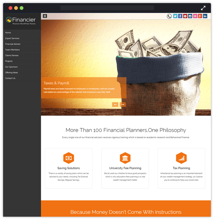 financier wp theme