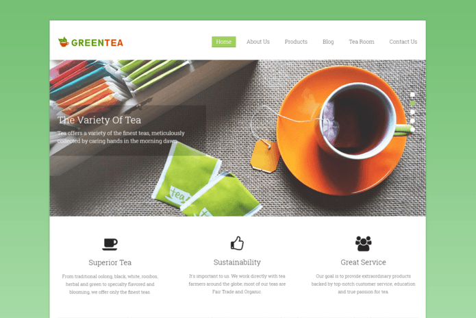 green tea wp theme