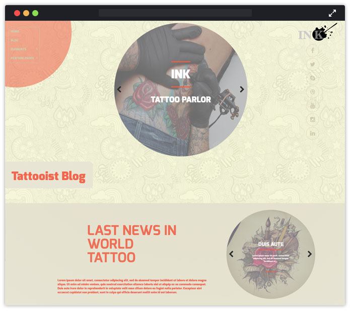 Ink Tatto WordPress Theme