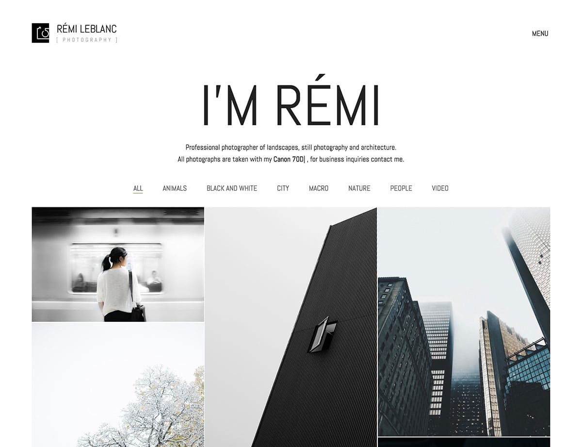 kalum minimal wordpress theme preview