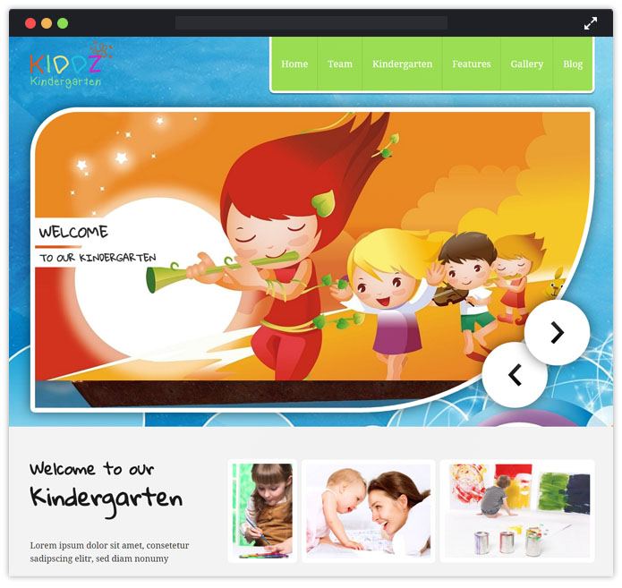 Kiddz Best Preschool Child Care & Kindergarten WordPress Themes