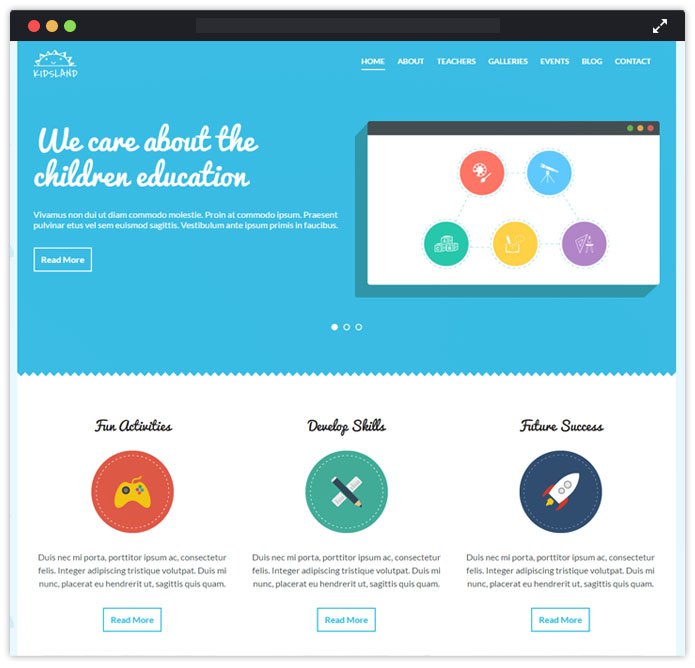 kidsLand Best Preschool Child Care & Kindergarten WordPress Themes