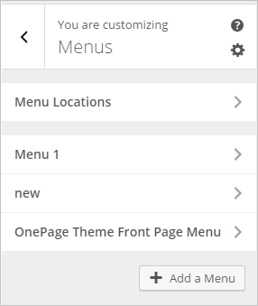 WordPress Menus Section WordPress