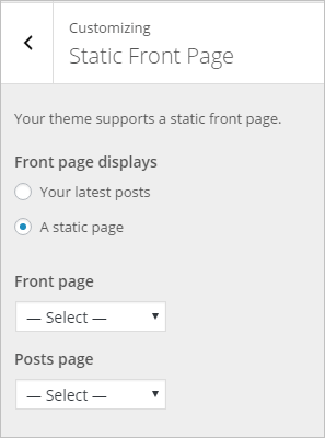 WordPress Static Front Page InkThemes