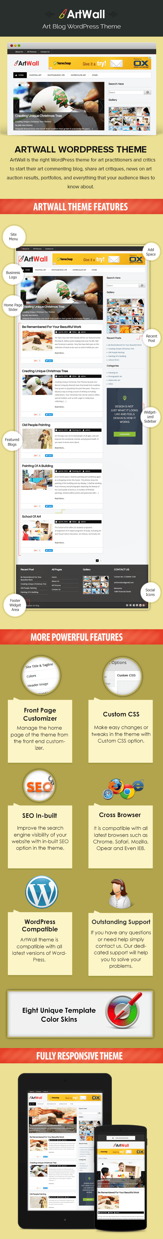 art blog wordpress template