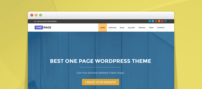 Create Website With One-Page WordPress Theme InkThemes