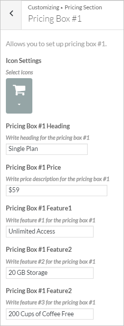 Pricing Section InkThemes