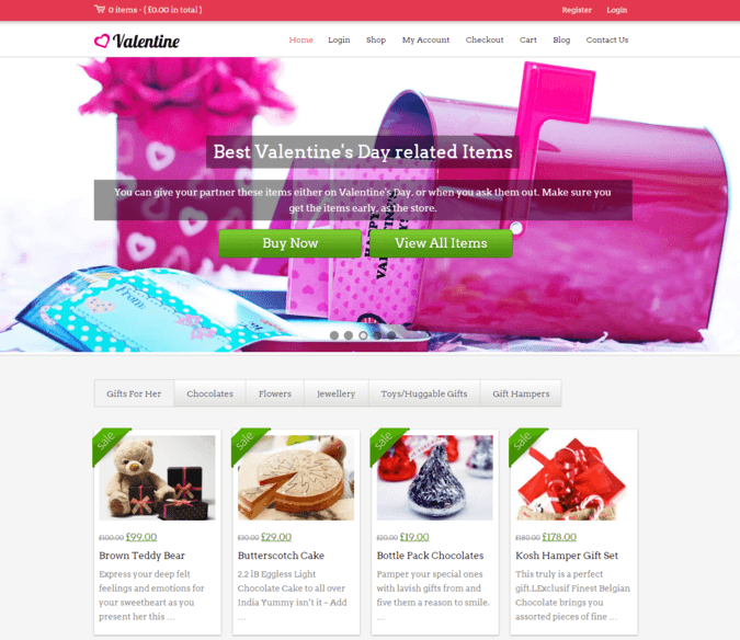 valentine wp theme