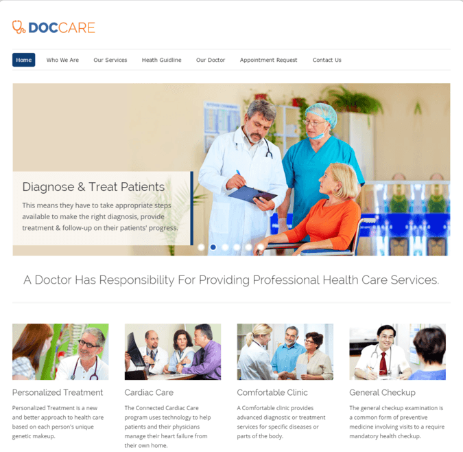 Doc care wp theme