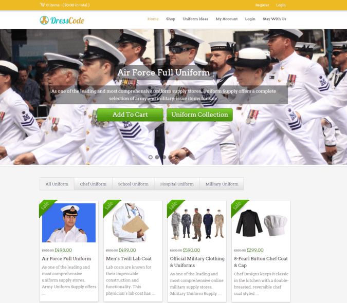 dress code wp theme