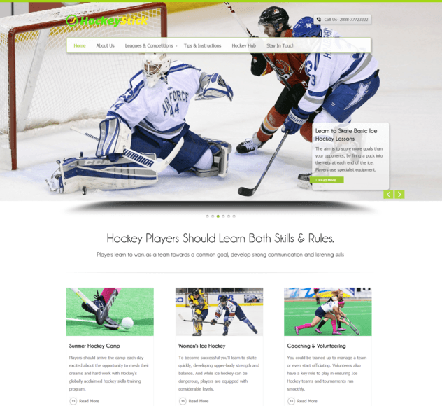 hockey stick wp theme