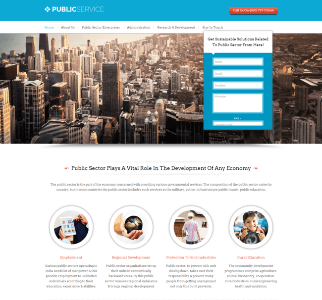 public service WP theme