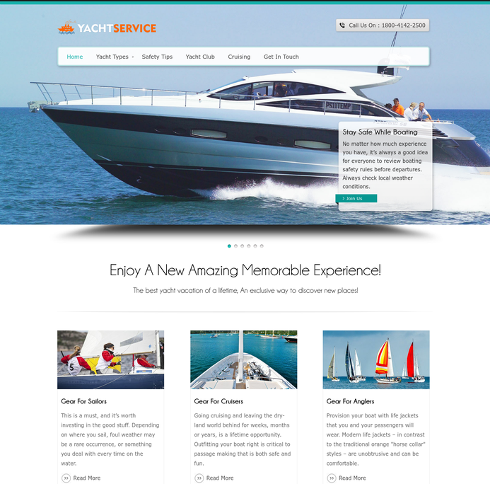 yacht service wp theme