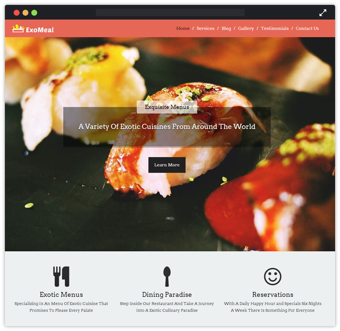 Exo Meal WordPress Theme