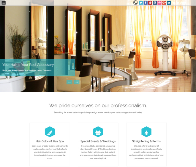 barbing salon wp theme