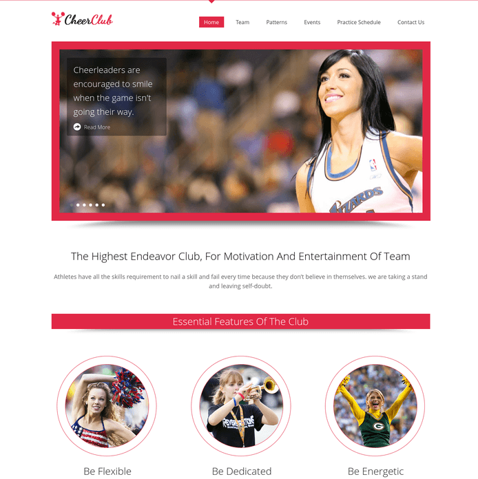 cheer club wp theme