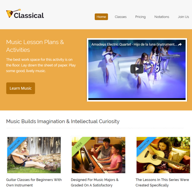 classical wp theme