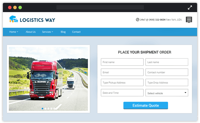 Logistic WordPress Theme