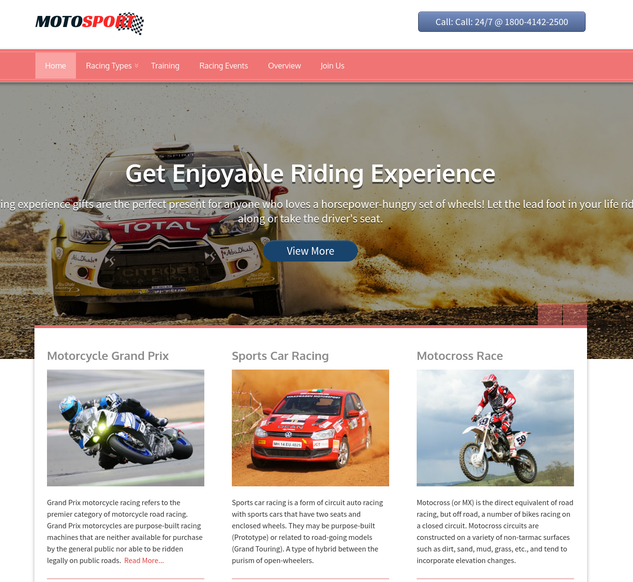 moto sports wp theme