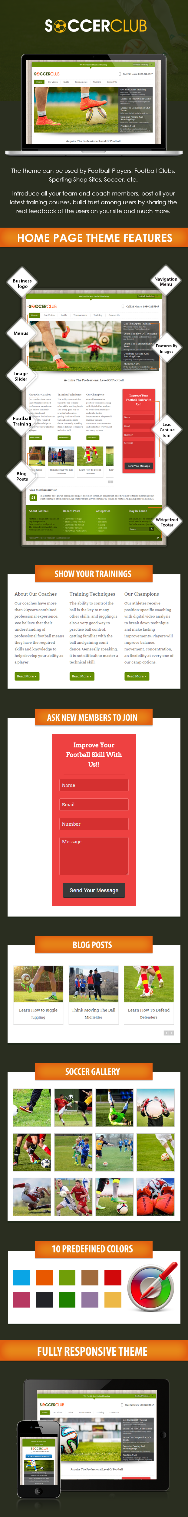 WordPress Football Theme InkThemes Sales Page Preview