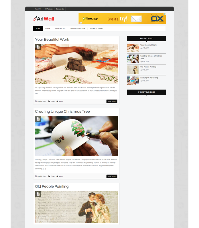 ArtBlog WordPress Theme