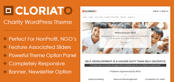 CLORIATO WORDPRESS CHARITY THEME