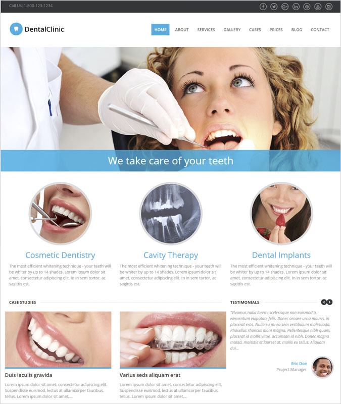 DentalClinic WP theme