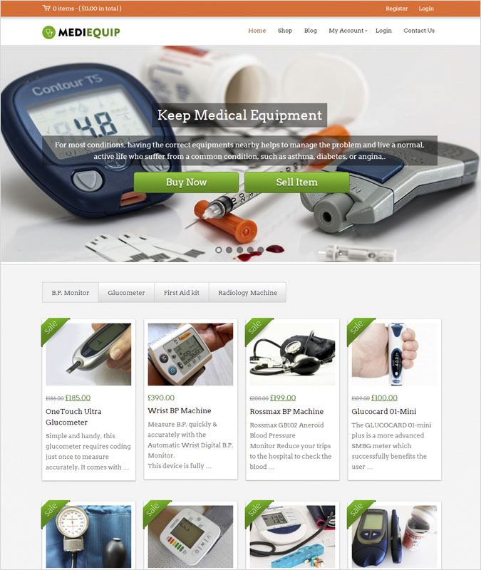 MediEquip WP theme