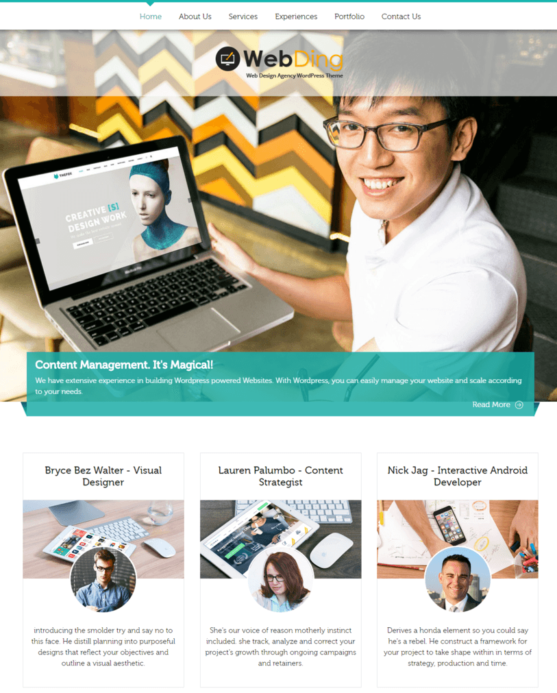 Web Ding – Web Design Agency WordPress Theme