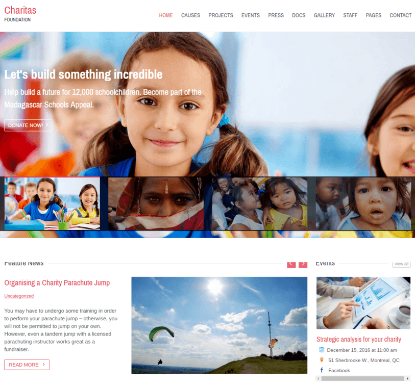 Charity WordPres Theme InkThemes