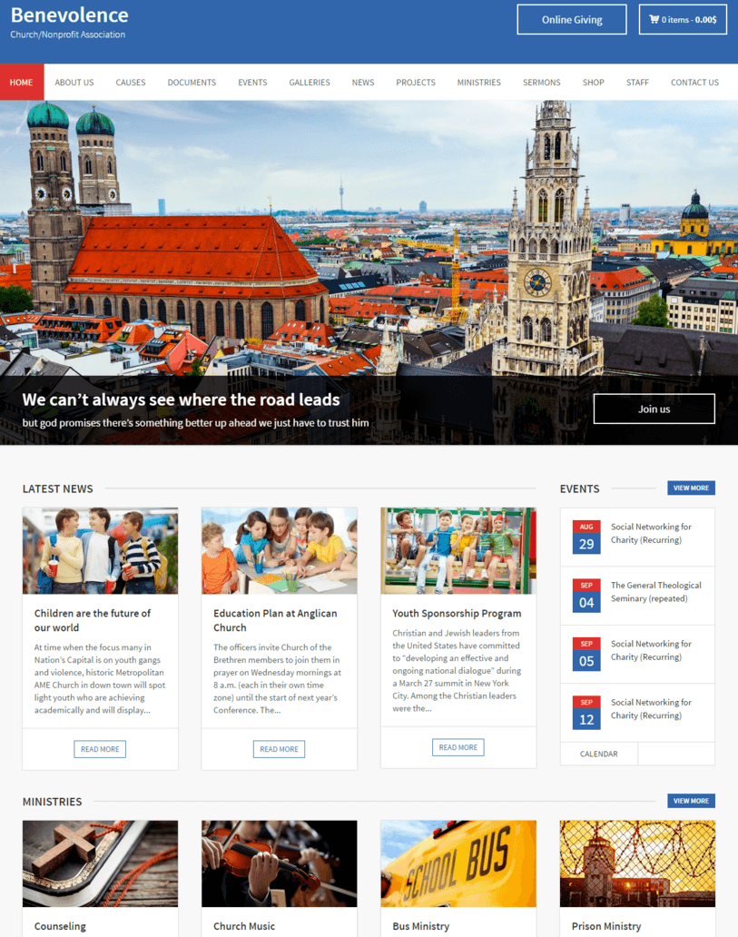 Church Nonprofit WordPres Theme InkThemes
