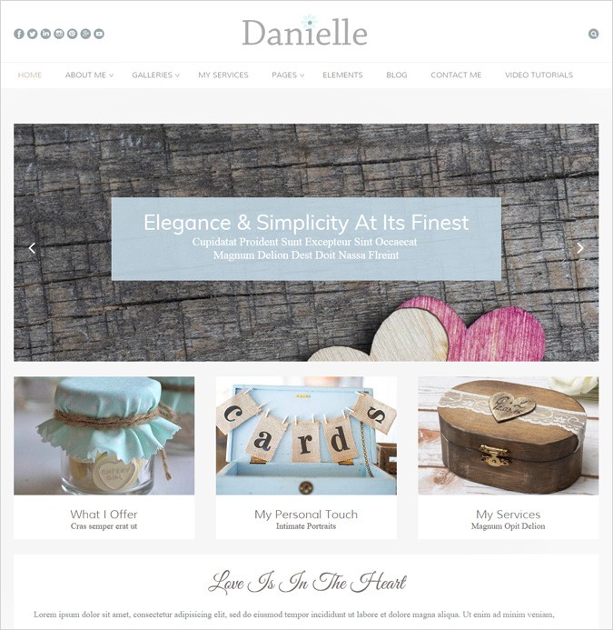 Danielle WordPress theme