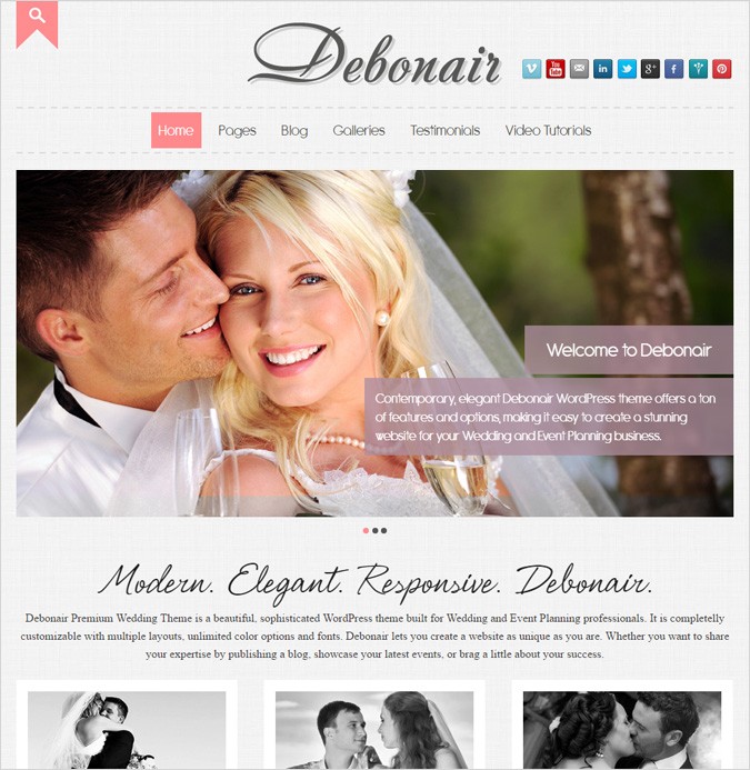 Debonair WordPress theme