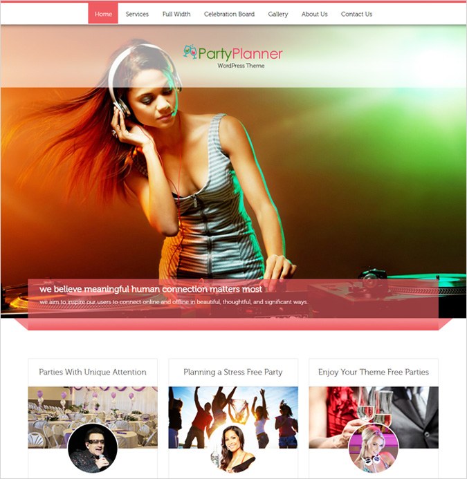 PartyPlanner wordPress