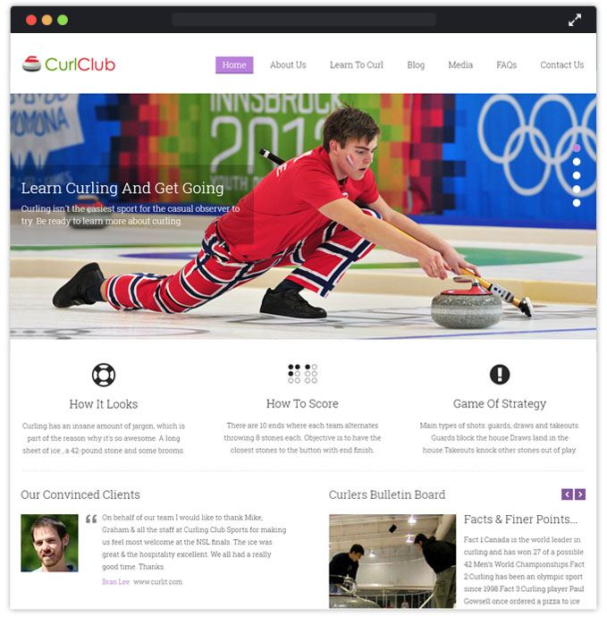 CurlClub WP Themes