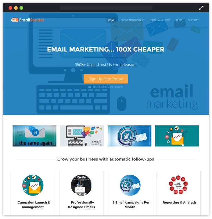 email marketing wp theme