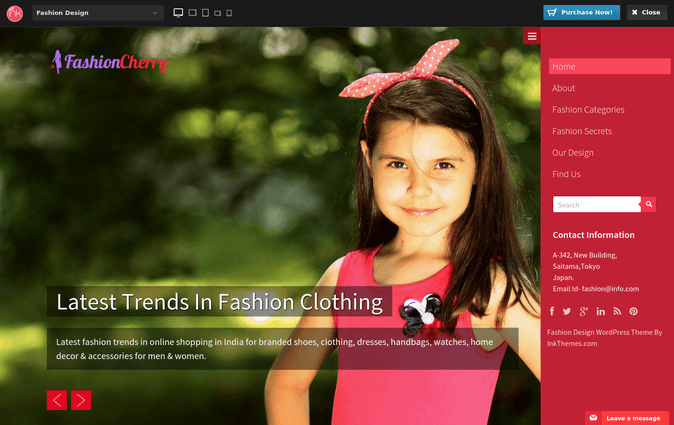 fashion cherry wp theme