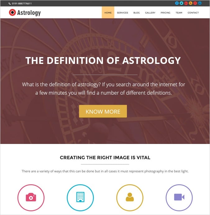onepage theme-ASTROLOGY