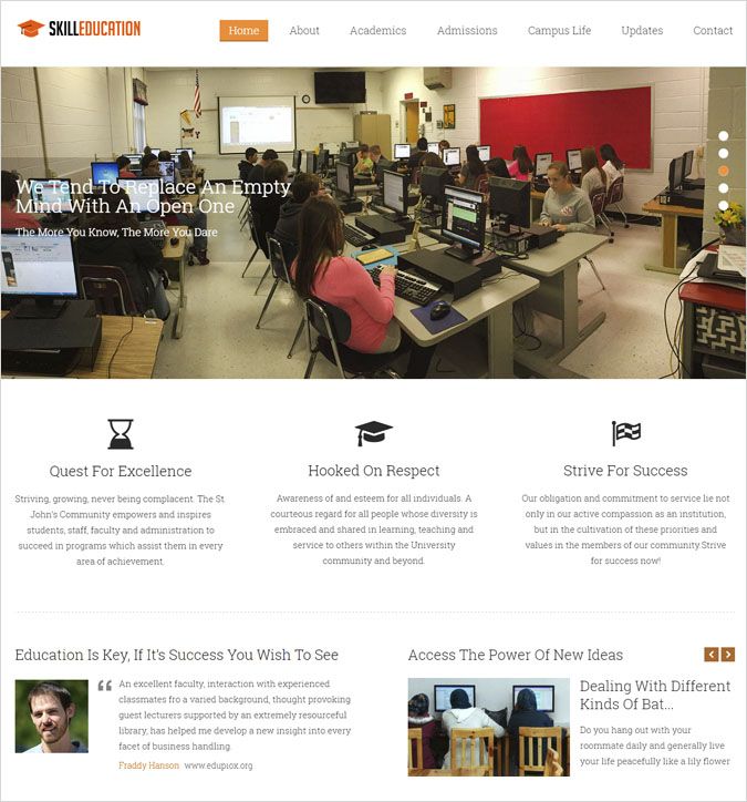 skill education wp theme