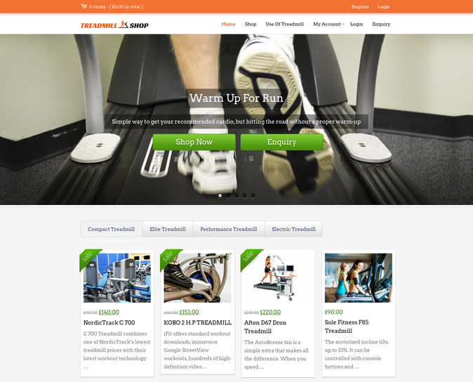 trademill shop wp theme