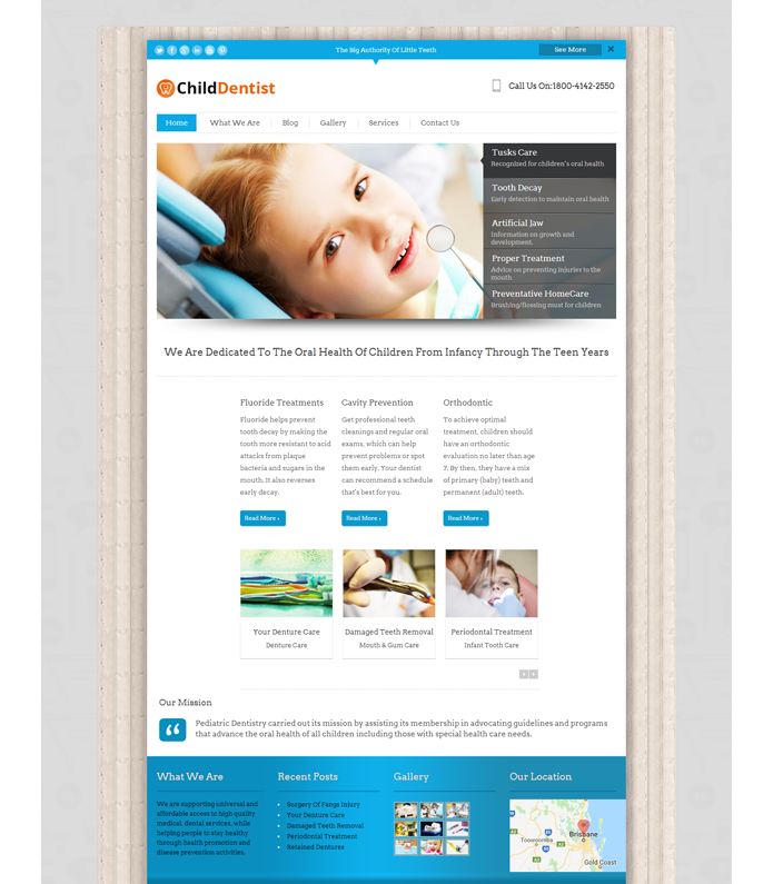 Child Dentist WordPress Theme