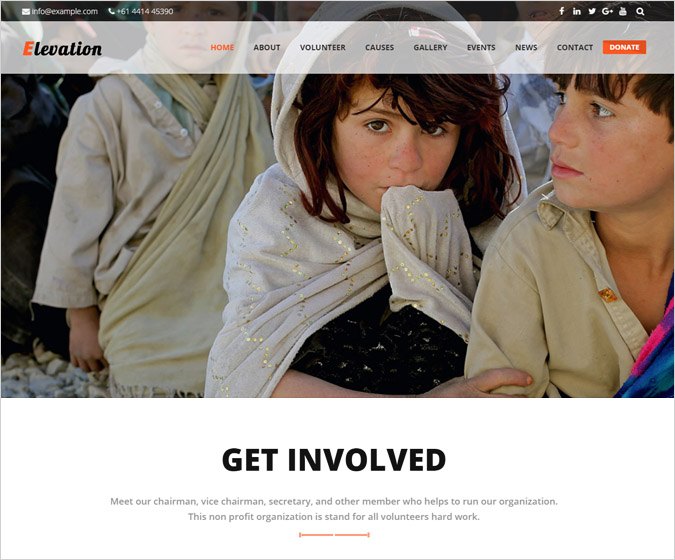 Elevation - Charity WordPress Theme