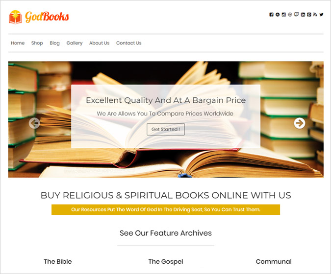 GodBooks - Religious Bookshop WordPress Theme