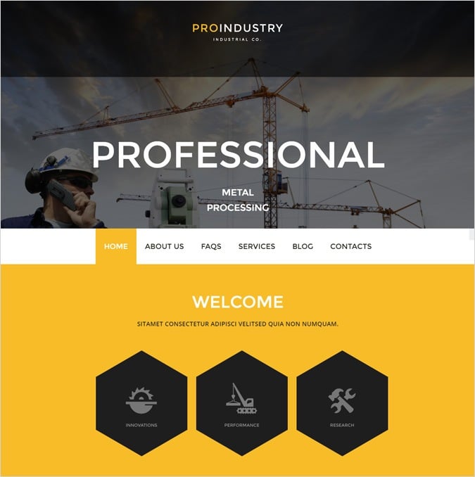 ProIndustry WordPress Theme
