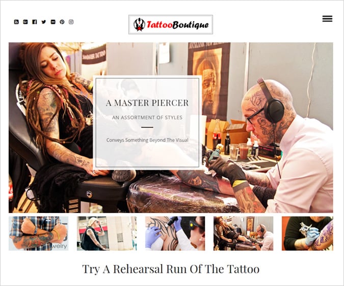 TattooBoutique WordPress Theme