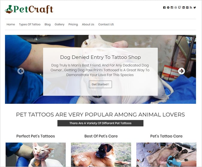 Pets Craft WordPress Theme