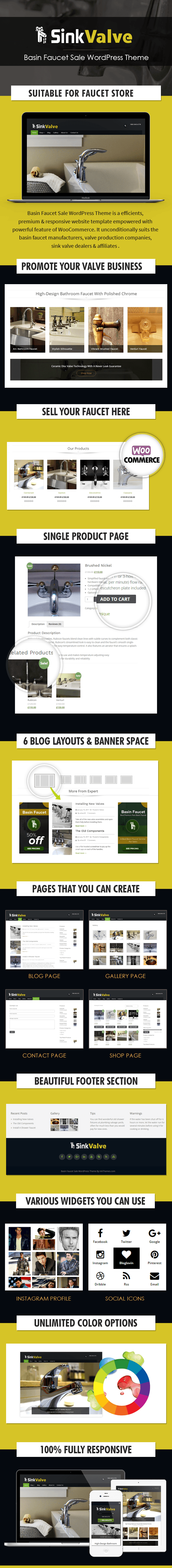 Basin Faucet Sale WordPress Theme Sales
